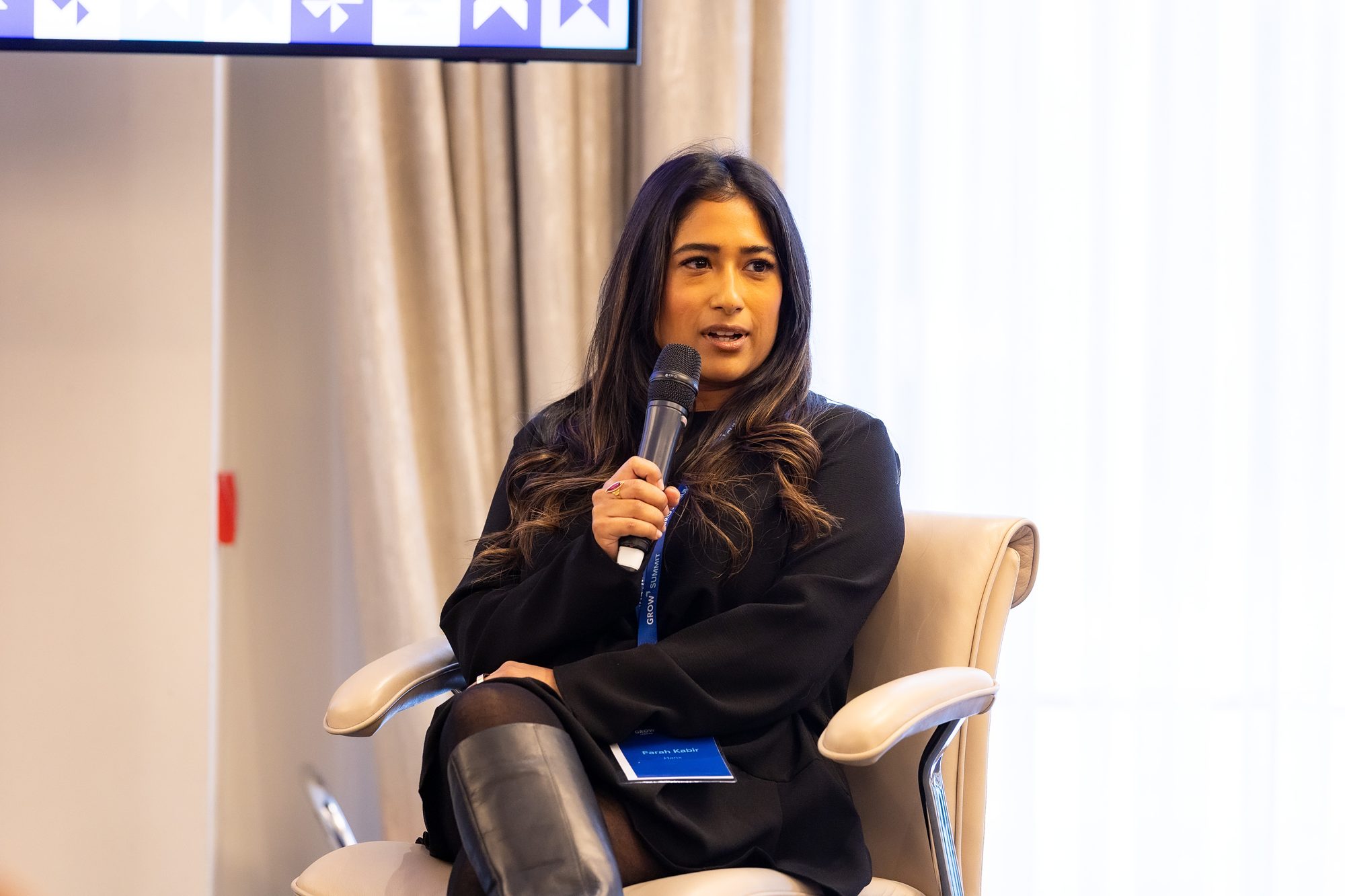 Farah Kabir speaking at Grow Summit London
